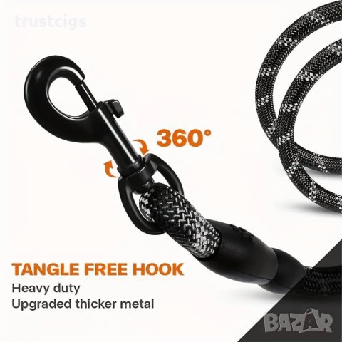 Светлоотразителен повод за куче 150см., снимка 5 - За кучета - 44482008