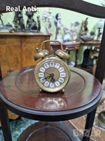Чудесен много красив антикварен колекционерски бронзов будилник Estyma , снимка 1
