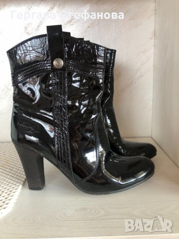 DESTROY оригинални испански боти напълно естествена кожа и лак без забележки стелка 23,5см, снимка 1