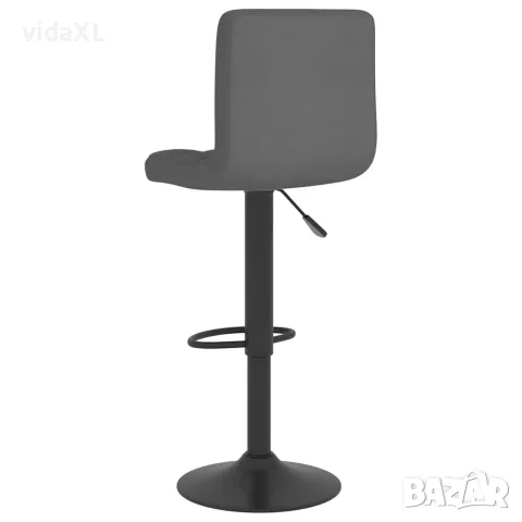 vidaXL Бар табуретки, 2 бр, тъмносиви, текстил, снимка 6 - Столове - 56147018