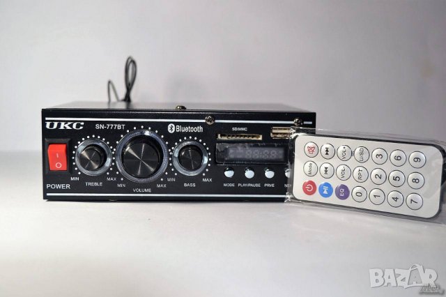 Мини стерео усилвател SN-777BT Bluetooth USB, снимка 2 - Ресийвъри, усилватели, смесителни пултове - 30240813
