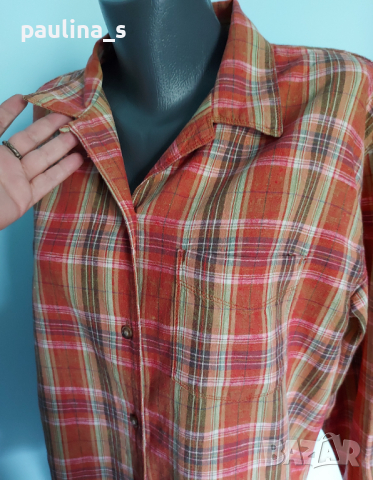 Лен и памук / Дамска маркова риза "casual connection" / голям размер , снимка 3 - Ризи - 36506434