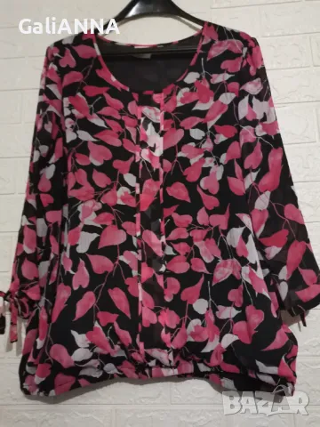 СТРАХОТНА ЕЛЕГАНТНА БЛУЗА 2XL-3XL, снимка 2 - Туники - 47487484