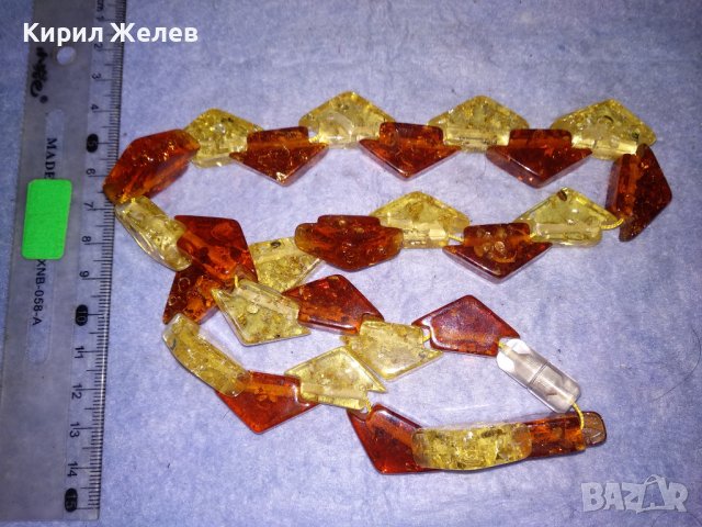 ПРЕКРАСНА ОГЪРЛИЦА КОЛИЕ ГЕРДАН ЕФЕКТНА ИМИТАЦИЯ на БАЛТИЙСКИ КЕХЛИБАР 26592, снимка 6 - Колиета, медальони, синджири - 40472548