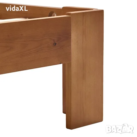 vidaXL Рамка за легло, меденокафява, бор масив, 180x200 см, снимка 5 - Спални и легла - 56146575