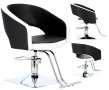 Хидравличен въртящ се фризьорски стол Greta за фризьорски салон с поставка за крака FJ-83017-WHITE-F, снимка 1 - Фризьорски столове - 44190500