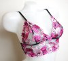 Ново прозрачно тюлено бюстиет/топ S размер на розови и лилави целувки, снимка 3