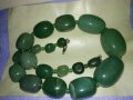 МАСИВНО СТИЛНО ФЕШЪН АРТ ХЕНД МЕЙД КОЛИЕ ОГЪРЛИЦА от ЮВЕЛИРНО ШЛИФОВАН ЗЕЛЕН АХАТ КАМЪНИ 34703, снимка 11