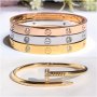 Гривни Cartier Супер Качество / Гривна тип Пирон Just Un Clou и Белезник Love Bracelet с отвертка, снимка 1 - Гривни - 30701622