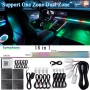 18 в 1 RGB LED Ambient Light за кола – Symphony режим, Dual Zone, APP контрол, пълен комплект, снимка 1