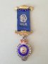 Сребърен 1920 емайл Медал Орден Масонски Англия Бирмингам, снимка 1