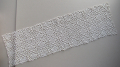 Ръчно плетена покривка 33/100 см тишлайфер каре мильо, запазена, снимка 1