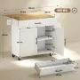 HOMCOM Кухненски остров, Кухненска количка на колелца, снимка 10