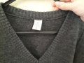 Нов мъжки пуловер шпиц тъмносив размер L-XL, снимка 4