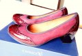 Caprice нови дамски кожени обувки, винено червени с ток, Немски №38,5, снимка 2
