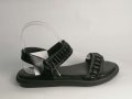 Дамски сандали черни, ластик, снимка 1 - Сандали - 37967408