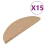 vidaXL Самозалепващи стелки за стълби, 15 бр, 56x17x3 см, бежови, снимка 1