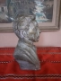 Страхотен бюст на Васил Левски от лят бетон с цвят бронз, снимка 6