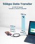 RAMPOW USB 3.0 - USB C кабел, QC 3.0, 56kOhm, Space Grey - 2 или 3 метра, снимка 3
