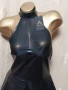 M/L Черна, къса, рокля от еко кожа , снимка 5