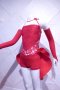 Червена детска рокля за спортни танци, снимка 3
