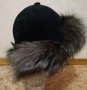 Шапка от естествен велур и сребърна лисица, снимка 9