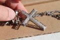 Сребърен кръст със синджир 925, снимка 7