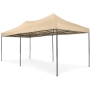 Луксозна градинска шатра KraftWorld 3×6 м – премиум бежово платнище, сгъваема конструкция, снимка 2