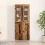 vidaXL Висок шкаф 2 бр. Старо дърво 69,5 x 34 x 180 см, снимка 4