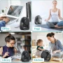 SHAVINGFUN Настолен , мини , USB вентилатор,  5 нива на скорост, въртящ се на 360 градуса, снимка 7