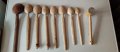 Лот 11 дървени битови лъжици за готвене и дърво.чукче за пържоли и др., снимка 2