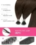 Hetto Nano Hair Extensions човешка коса 50,8 см 50 кичура (50 г), снимка 5
