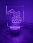 Нова 3D лампа Мече със сърце + дистанционно (16 цвята), снимка 2
