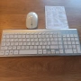 Безжичен комплект клавиатура и мишка, ултра тънък, AZERTY, бял/сребрист, снимка 8