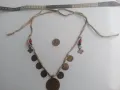 Стар накит,гердан,пендар,етно,кръст,връв,от на баба скрина, снимка 7