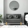 vidaXL Пейка с възглавници, тъмносиво, 113x64,5x75,5 см, плат, снимка 3
