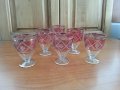 Ретро стъклени чаши гравирани 