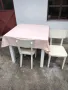Маса разтегателна  и столове  комплект , снимка 1