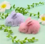 3D свито зайче заек Силиконов молд форма калъп за свещи гипс сапун , снимка 4