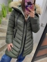 Дълго зимно яке с естествен косъм, снимка 1