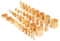 Дървени цилиндри теглилки с дръжки професионални Монтесори материали, снимка 4