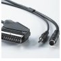 Кабел S-video и Стерео жак към Скарт 10м Digital One SP01309 Cable SCART-M/SVHS, 3.5mm-M, снимка 1 - Кабели и адаптери - 31683856