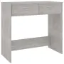vidaXL Бюро, бетонно сиво, 80x40x75 см, инженерно дърво, снимка 1