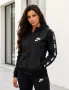 ✅Дамско черно яке Nike с качулка и бродирано лого– S, M, L XL XXL , снимка 1