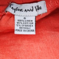 Taylor and Hyde S, M-Коралов ленен широк летен панталон, снимка 7 - Панталони - 40504940