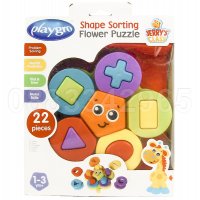 НОВИ! Активна играчка пъзел Playgro Shape Sorting Flower Puzzle, снимка 3 - Образователни игри - 31457659