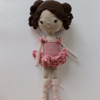 Плетени играчки, кукла балерина, подарък за момиче, ръчна изработка, снимка 4 - Кукли - 38972226