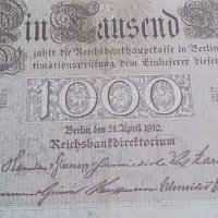 Банкнота 1000 райх марки 1910год. - 14595, снимка 4 - Нумизматика и бонистика - 29083904