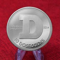 10 Dogecoins / 10 Догекойна Монета ( DOGE ) - Silver, снимка 1 - Нумизматика и бонистика - 38187372