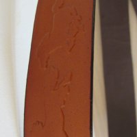 Нов кожен мъжки колан от Монголия, кафяв,110 см, снимка 9 - Колани - 35006315